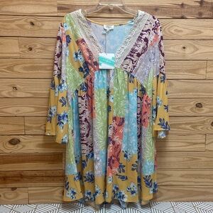 ♥️🩷🧡 Umgee dress patchwork prim flowy